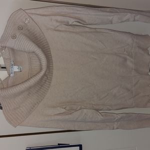 Small tan cowl neck sweater